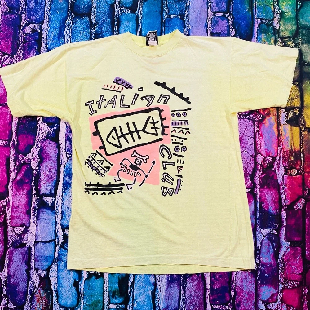 Vintage Aldo Gianne Italian Club T-shirt size L dated 1990 - Picture 1 of 7